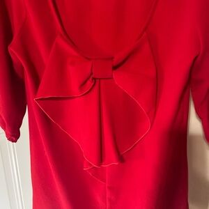 Charming Charlie Red Dress With Bow Detail in back